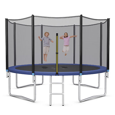 #ad 14 FT Outdoor Trampoline Bounce Combo W Safety Closure Net Ladder $376.00