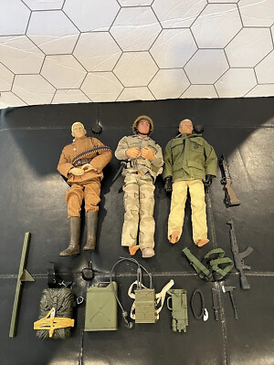 #ad 3X 1990s 2000s Gi Joe Action Figures With Accessories $28.12