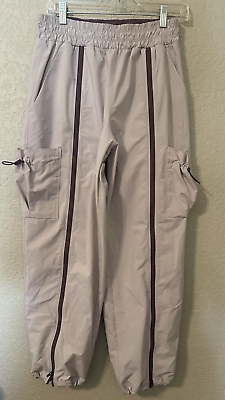 #ad Athleta Stay Fly Full Zip Wide Leg Parachute Windbreaker Pants Size Small NWOT $42.99