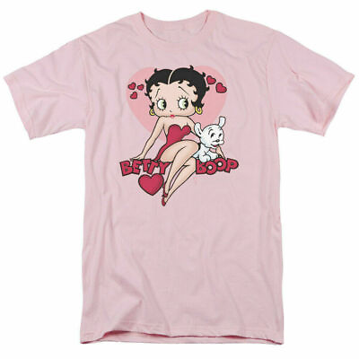 #ad Betty Boop Sweetheart T Shirt Mens Licensed Cartoon Merchandise Light Pink $17.49
