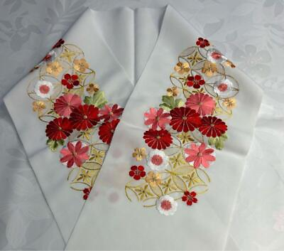 #ad Japanese 382 Half Collar Embroidery Long Sleeved Kimono Flower Pattern $100.07