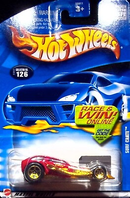 #ad HOT WHEELS SURF CRATE#x27; RED GOLD TON SERIAL NUMBER 55011 E910 COLLECTOR NO. 126 $6.25