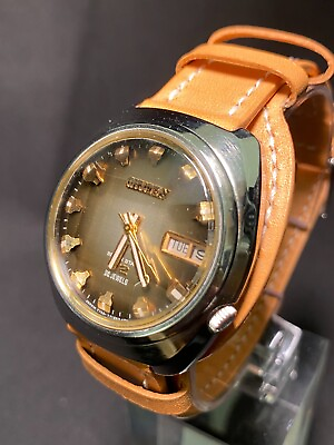#ad Citizen V2 seven star men automatic watch 1970#x27;s with New Custom Leather Belt $295.00