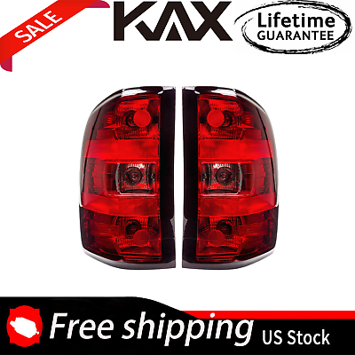 #ad 2pcs Tail Lights Rear Lamp Black Clear Fits 07 13 Chevy Silverado 1500 2500 new $33.99