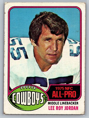 #ad 1976 Topps Lee Roy Jordan #490 Dallas Cowboys $1.99