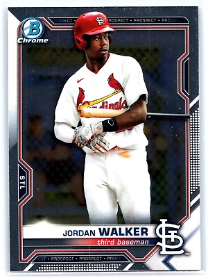 #ad 2021 Bowman Chrome Prospect Base Card #BCP 146 Jordan Walker St. Louis Cardinals $1.69