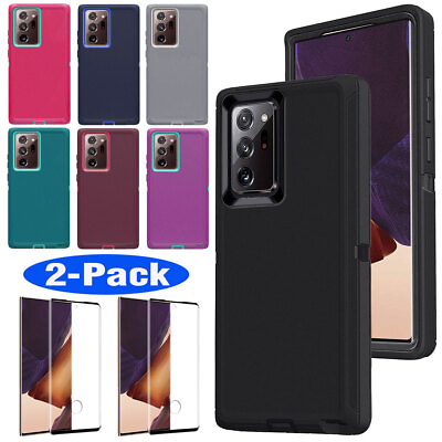#ad For Samsung Galaxy Note20 Ultra Note10 S20 S10 Case Hybrid Cover Tempered Glass $11.99