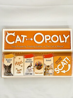 #ad CAT OPOLY Board Game Monopoly Themed Kitty Animal SEALED $12.97
