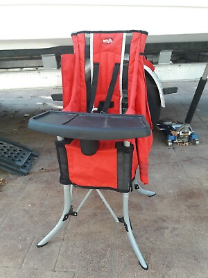 #ad Red Evenflo Baby Go Camping Portable Traveling Foldable Highchair $149.99