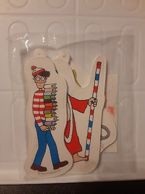 #ad 1991 Where#x27;s Waldo and Friends Christmas Ornament Set of 3 Hardees kids premium $4.99