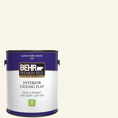 #ad 1 Gal. Designer Collection #DC 005 Natural White Ceiling Flat Interior Paint $33.45