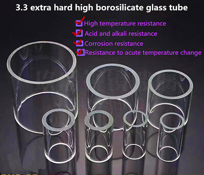 #ad High Borosilicate Glass Tube Sight Glass Glass Viewing Cup for Chemical Pipeline $11.80