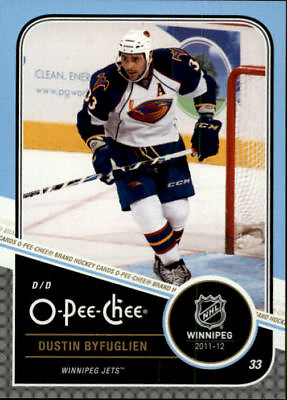 #ad 2011 12 O Pee Chee Jets Hockey Card #164 Dustin Byfuglien $1.69