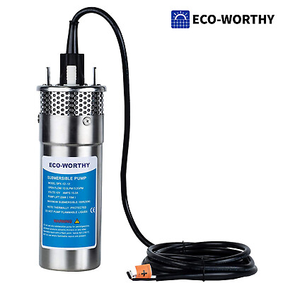#ad 12V DC Submersible Deep Well Pump 3.2GPM 230ft for Irrigation 	‎Stainless Steel $91.99