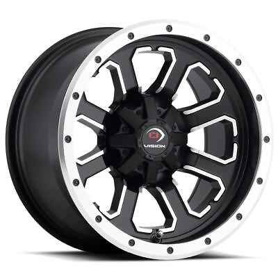 #ad Vision Wheel 548 Commander Series Matte Black Wheels with Machined Accents $123.15
