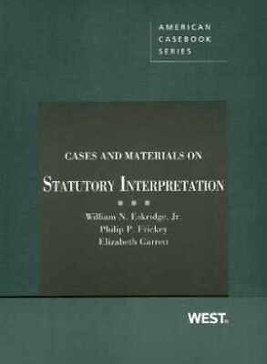 #ad Cases and Materials on Statutory Paperback by Eskridge Jr. William; Good $159.56