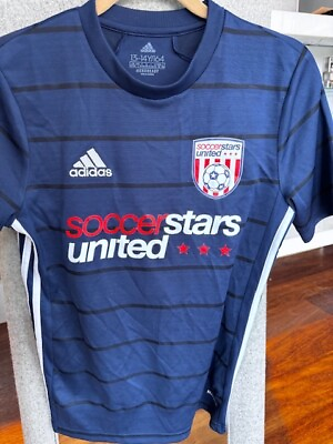 #ad Adidas Kids Soccer Stars United Blue #8 Donohoe Jersey L $69.95