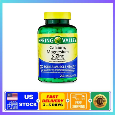 #ad #ad Spring Valley Calcium Magnesium amp; Zinc Plus Vitamin D3 Coated Caplets 250 Ct $7.99