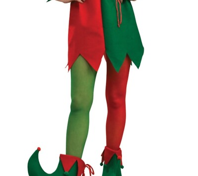 #ad Elf Tights Stockings Adult Red and Green Christmas Rubies $14.99