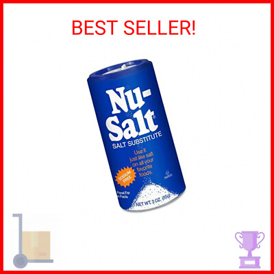 #ad Nu Salt Sodium Free Salt Substitute Contains Potassium Chloride Table Salt Alt $37.37