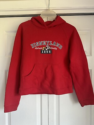 #ad Disneyland Minnie Sweatshirt Youth XL Red Hoodie Kids Resort Parks $10.00