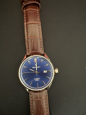 #ad Vincero Luxury Men#x27;s Wrist Kairos Series Watch Chrono S Brown Silver Blue Díal $74.00