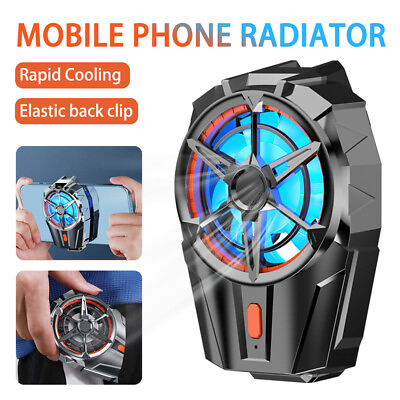 #ad Universal Portable Mobile Phone Cooler Radiator Cooling Fan For Gaming Video $10.30