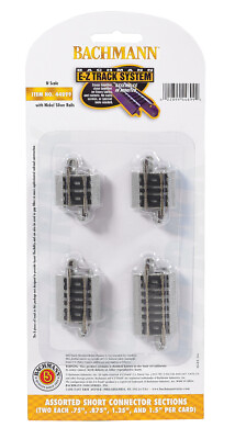 #ad Bachmann 44899 EZ Track Assorted Short Connector Sections 8 N Scale $15.99
