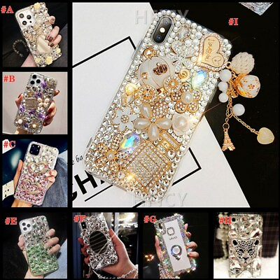 #ad For Alcatel TCL A3X A600DL Case Bling Sparkly Glitter Diamonds Soft Phone Cover $13.99