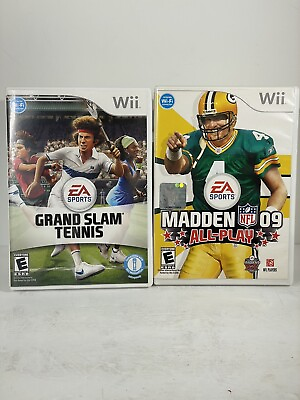 #ad ￼Wii GamesMadden NFL 09: All Play And Grand Slam Tennis ￼ Complete Tested $21.99
