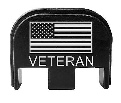 #ad Rear Slide Cover Plate Back for Glock Model Gen 1 thru 5 Bastion US Flag Veteran $18.71