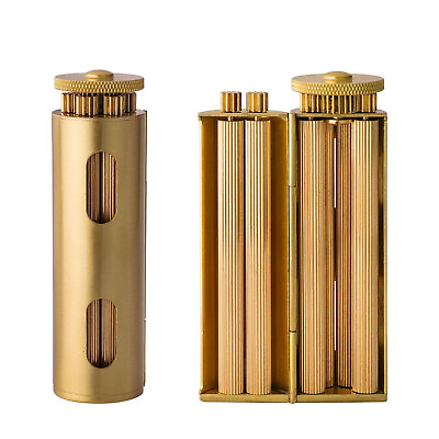 #ad Cylindrical Solid Brass Vintage Manual Cigarette Rolling Machine Fit 70 75MM US $55.99