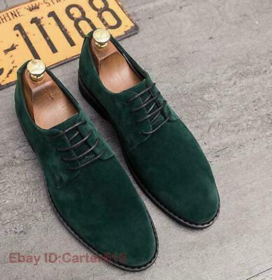 #ad Mens Dress Formal Casual Suede Business Pointy Toe Shoes Oxfords Lace Up British $62.35