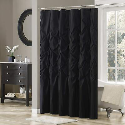 #ad Laurel Black Shower Curtain Solid Transitional Shower Curtains for Bathroom... $27.44