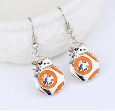 #ad NEW Star Wars The Force Awakens BB8 Pair Robot Drop Silver Plated Earrings AU $10.75
