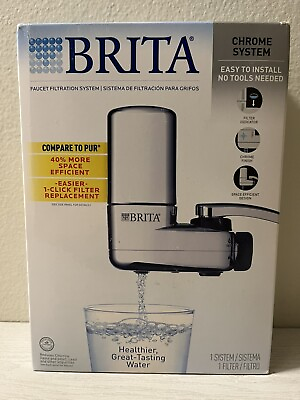 #ad Brita On Tap Faucet Mount 1 L Liter Water Chrome Finish Filter Indicator System $44.99