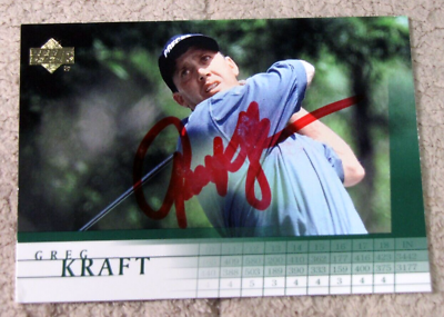 #ad Greg Kraft Hand Signed Auto w LOA 2001 Upper Deck #48 PGA Golf $2.55