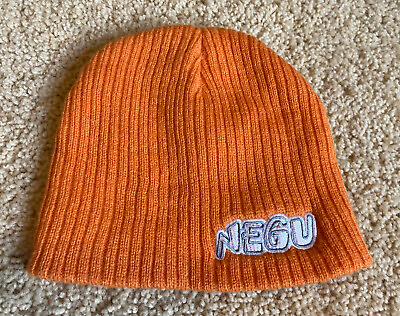 #ad NEGU Orange 100% Acrylic Fighting Cancer Beanie Hat OSFM Kids Skull Cap $4.99