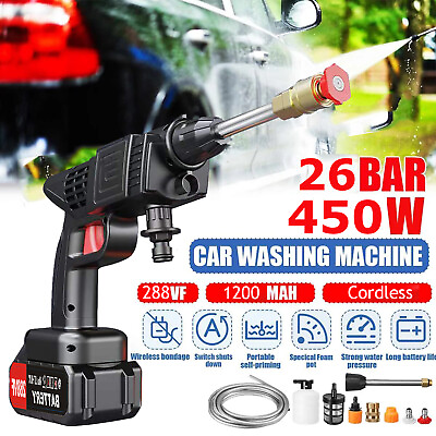 #ad Portable Cordless Electric High Pressure Water Spray Gun Car Washer Cleaner $30.99