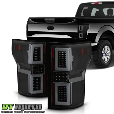 #ad Smoke Tinted 2015 2017 Ford F150 F 150 Pickup LED Tube Sequential Tail Lights $139.99