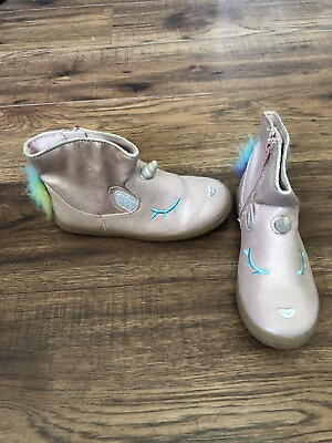 #ad CAT amp; JACK Leticia Metallic Pink UNICORN ANKLE BOOTS Toddler Girls Size 12 $12.59