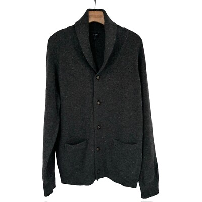 #ad J. Crew Donegal Wool Shawl Cardigan Button Down Grandpa Sweater Size large $39.99