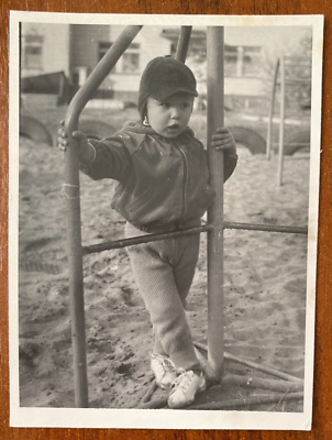 #ad Beautiful child on the children#x27;s playground Vintage photo $5.50