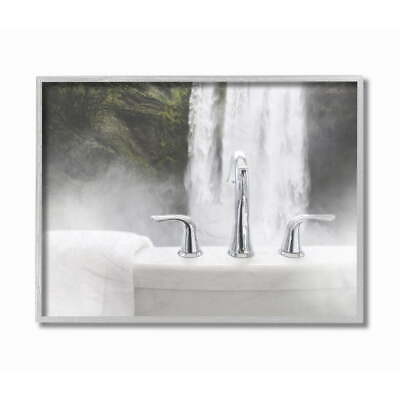 #ad Abstract Bathroom Photograph Gray Framed Art Print Wall Art 16x20 $24.13