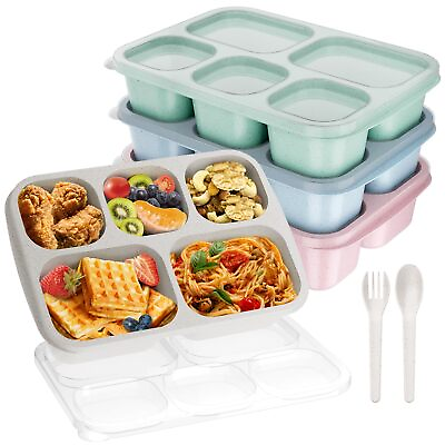 #ad Bento Lunch Box Bento Box Reusable Lunch Box Kids with 5 Compartments Meal ... $31.00