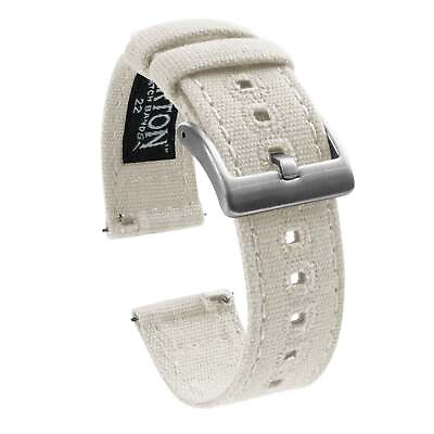 #ad Linen White Premium Canvas Watch Band Watch Band $23.99