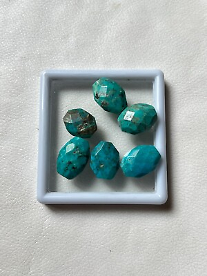 #ad Kingman turquoise 6 beads December birthstone turquoise Gemstone $45.07
