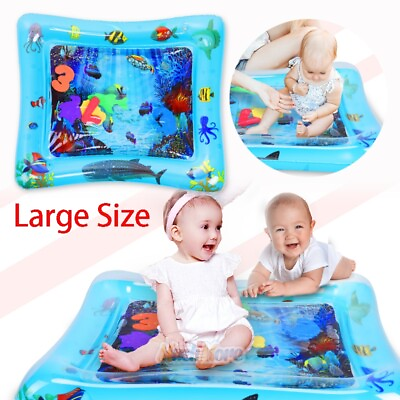 #ad Tummy Time Baby Water Mat Infant Slapped Toys Inflatable Play Mat for 3 9 Months $12.73