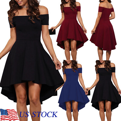 #ad Women#x27;s Sexy Off Shoulder Short Dress Lady Evening Party Cocktail Mini Dress US $21.98