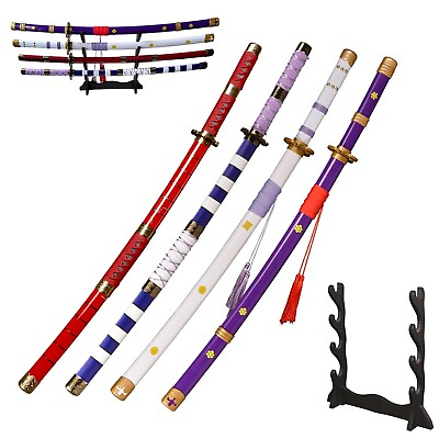 #ad 40quot; Roronoa Zoro 4 Piece Samurai Sword Set Kitetsu2 Yama EnmaNidai Kitetsu fo $100.00